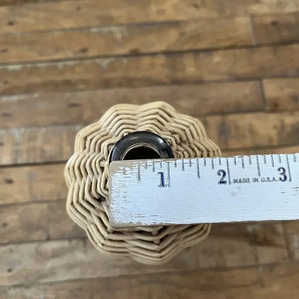 Crate & Barrel Wicker Wrapped Glass Bottle 10